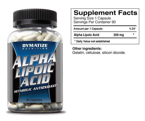 Dymatize Alpha Lipoic Acid 90 капс / 90 casp