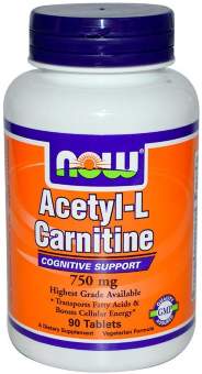 Now sports Acetyl L-Carnitine 750 mg 90 таб