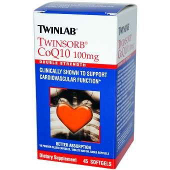 Twinlab Twinsorb CoQ10 100 mg 45 softgels