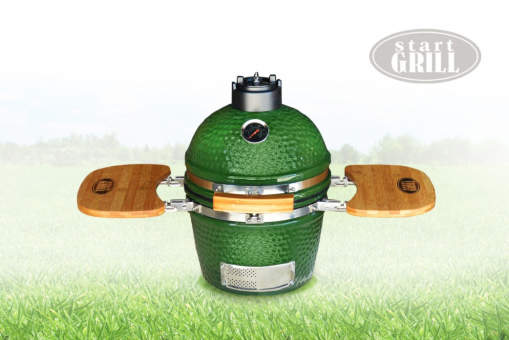 Керамический гриль-барбекю Start Grill 12 дюйма (зеленый) (31см)